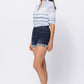 Judy Blue Mid Rise Pull On Cuffed Shorts