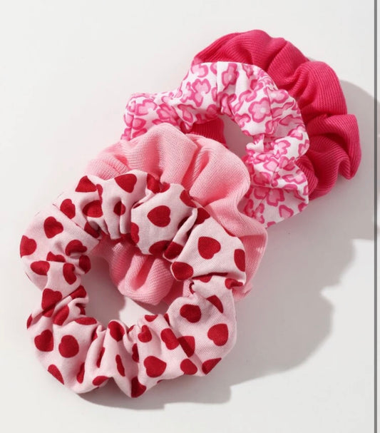 Valentines Hair Scrunchie Pack