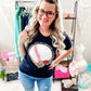 Leopard Floral Baseball Tee