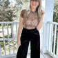 Velvet Wide Leg Pants