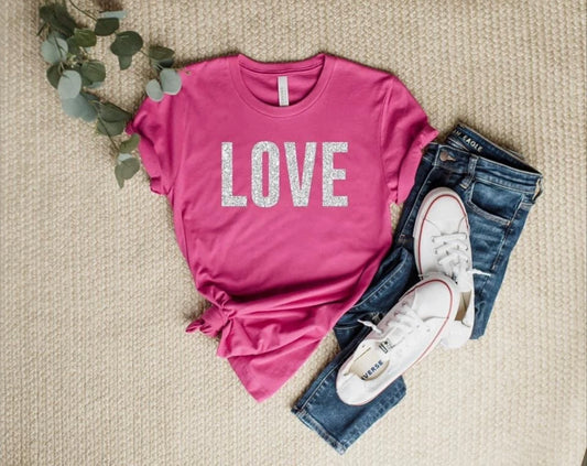 LOVE Glitter Tee
