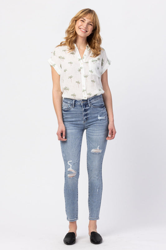 Judy Blue Distressed Skinny Jeans