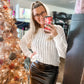 Faux Leather Mini Skirt with Slit