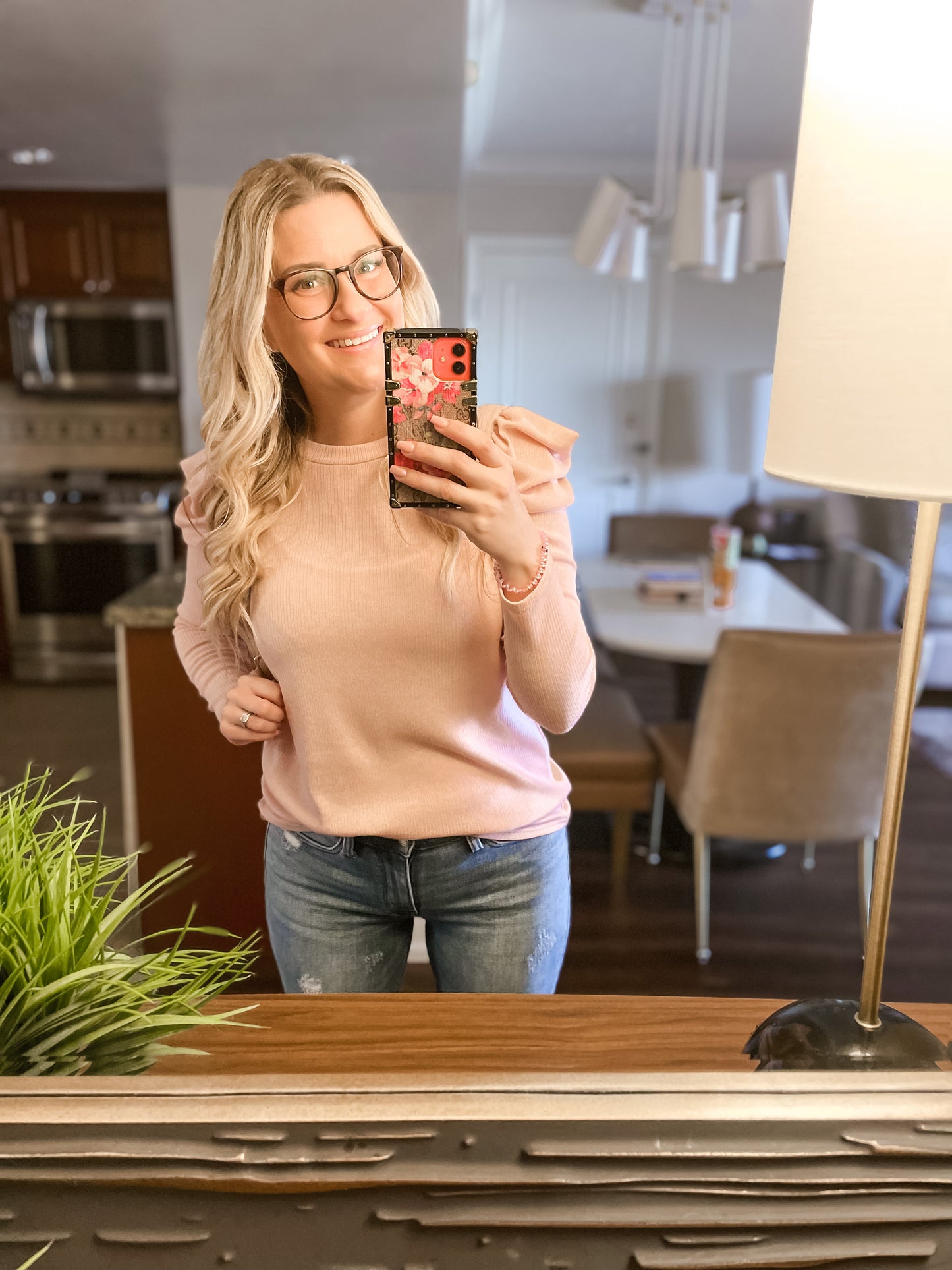 Pink Ruffle Sleeves