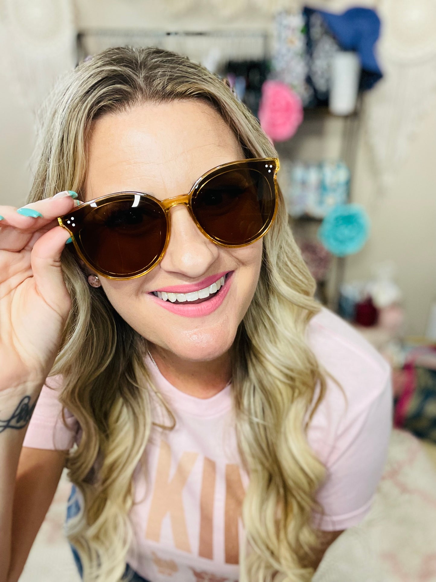 Beige Sunglasses
