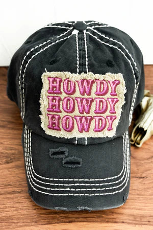 Howdy Distressed Baseball Hat