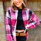 The Presley Pink Flannel Shacket