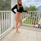 Faux Leather Mini Skirt - Rose Gold Shimmer