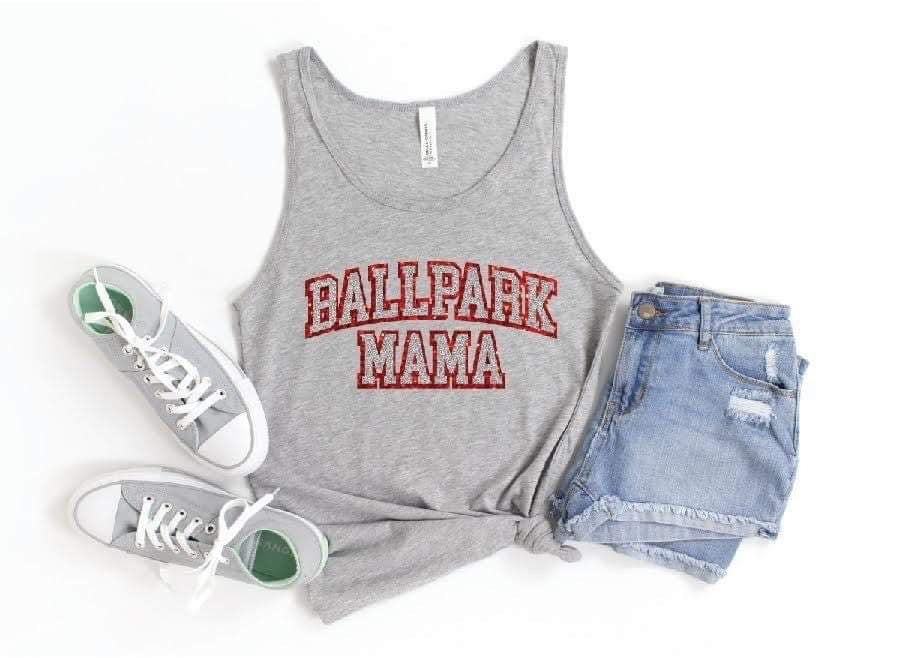 Ballpark Mama Glitter Tank