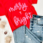Merry & Bright Pink Christmas Tee