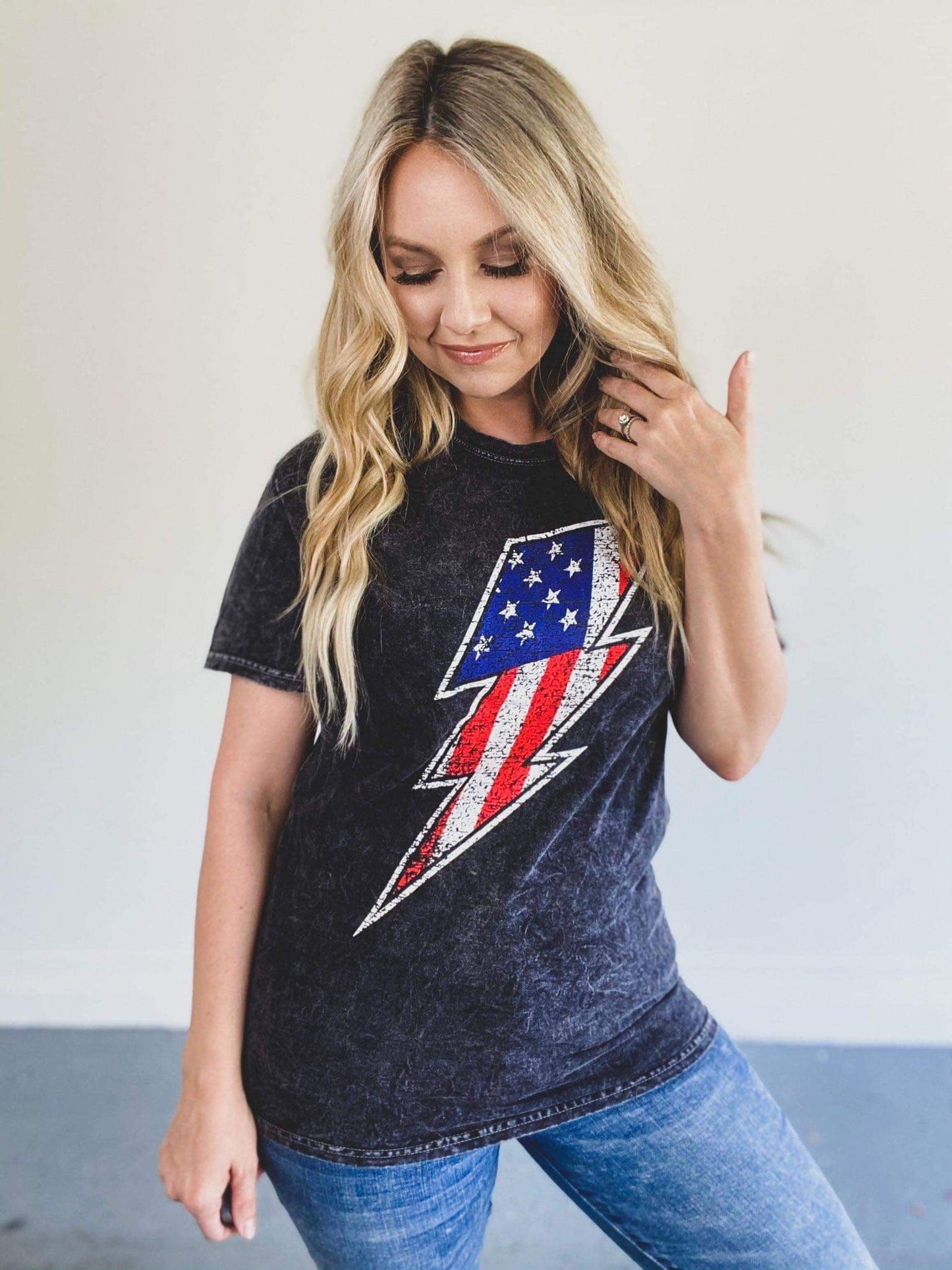 Flag Lightning Bolt Tee