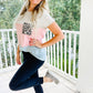 Colorblock Leopard Tee