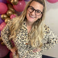 Leopard Half Zip Pullover