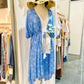 Blue & White Floral Cardigan/ Coverup