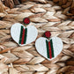 Seed Bead Heart earrings