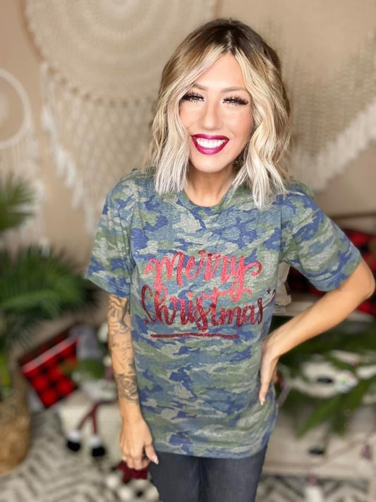 Merry Christmas Camo Tee