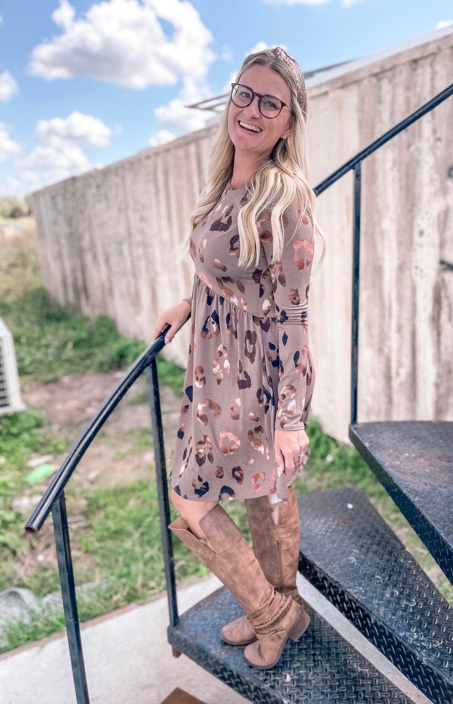 Leopard Babydoll Dress