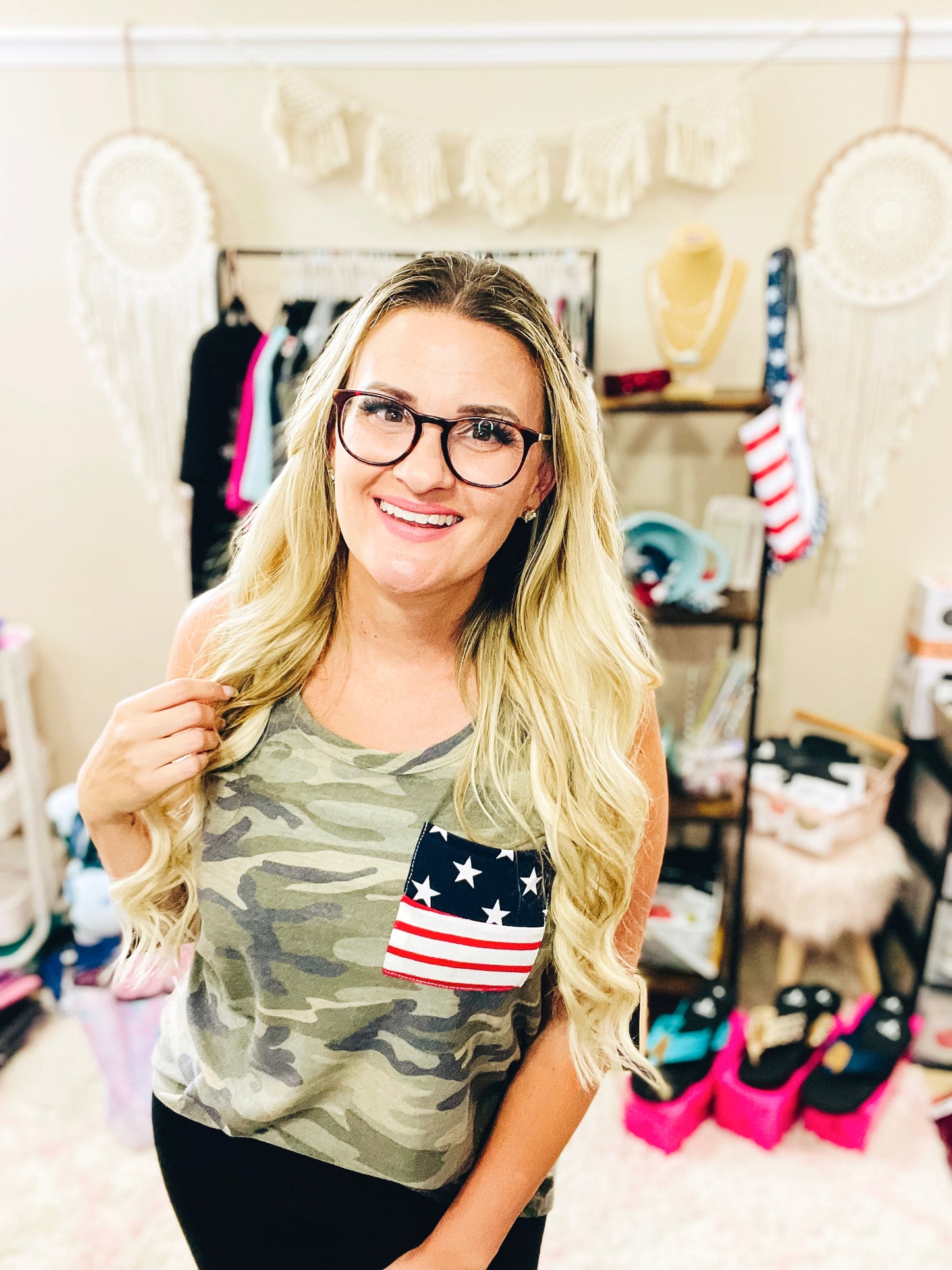 Camo Flag Pocket Tank