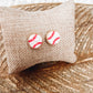 Baseball Druzy Stud Earrings