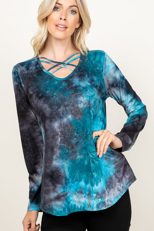 The Kate Tiedye Criss Cross Top