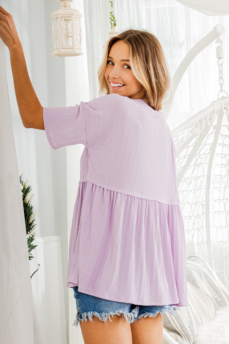 Lavender Babydoll Top