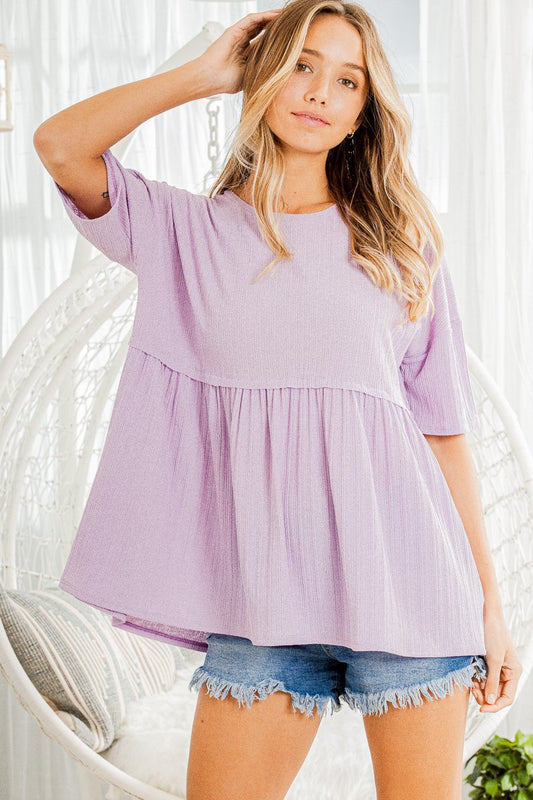 Lavender Babydoll Top