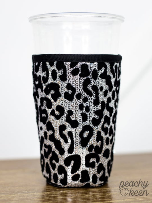 Leopard Sequin Sequin Koozie