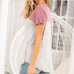 Mauve Colorblock Pocket Tee
