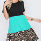 Mint & Leopard Colorblock Dress