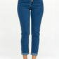Paperbag Smocked Waist Buttonfly Denim Jeans