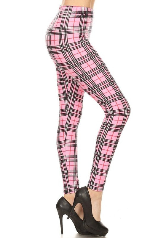 Valentine's Pink Plaid TC2 Leggings
