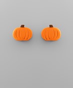 Pumpkin Clay Studs