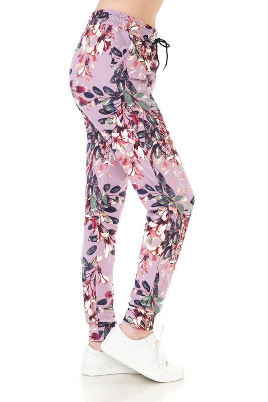 Purple Floral Jill Joggers