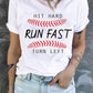 Hit Hard Run Fast Baseball Tee
