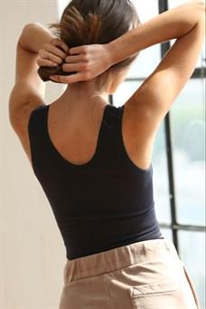 Seamless Deep V Neck Reversible Crop Top Tank Top