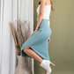 Knit Midi Skirt with Slit
