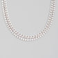 Layered Rhinestone Chain Link Necklace - 2 colors
