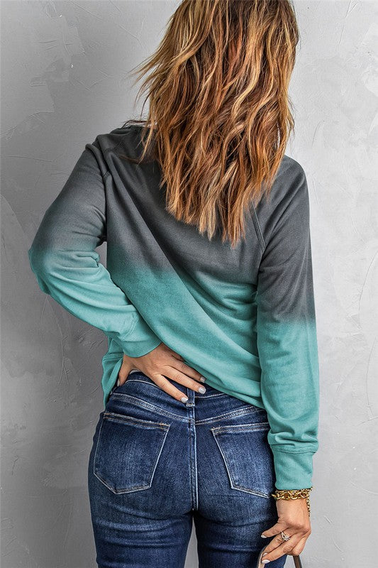 Teal Ombre Pullover