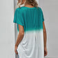 Ombre Teal Colorblock Tee
