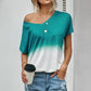 Ombre Teal Colorblock Tee