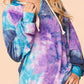 Tiedye Brushed Bubble sleeve Hoodie